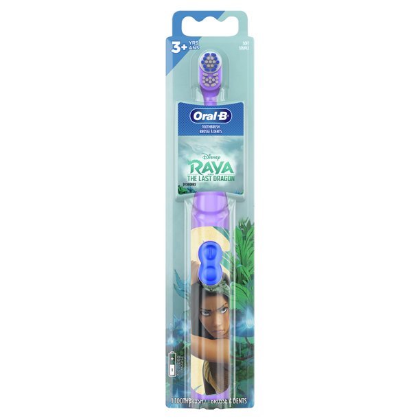 Oral‑B Kids Electric Toothbrush featuring Disney’s Raya & the Last Dragon – rotating soft head, app-compatible, available in Kenya