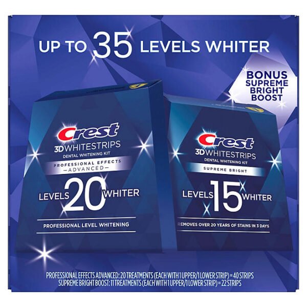 crest 3dwhitestrips professional effects
