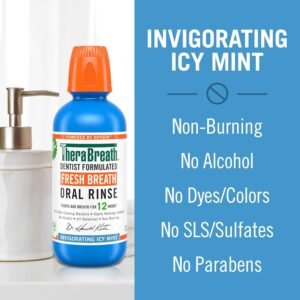 TheraBreath Fresh Breath Oral Rinse Icy Mint 500 ml – alcohol-free mouthwash for fresh breath and oral hygiene in Kenya