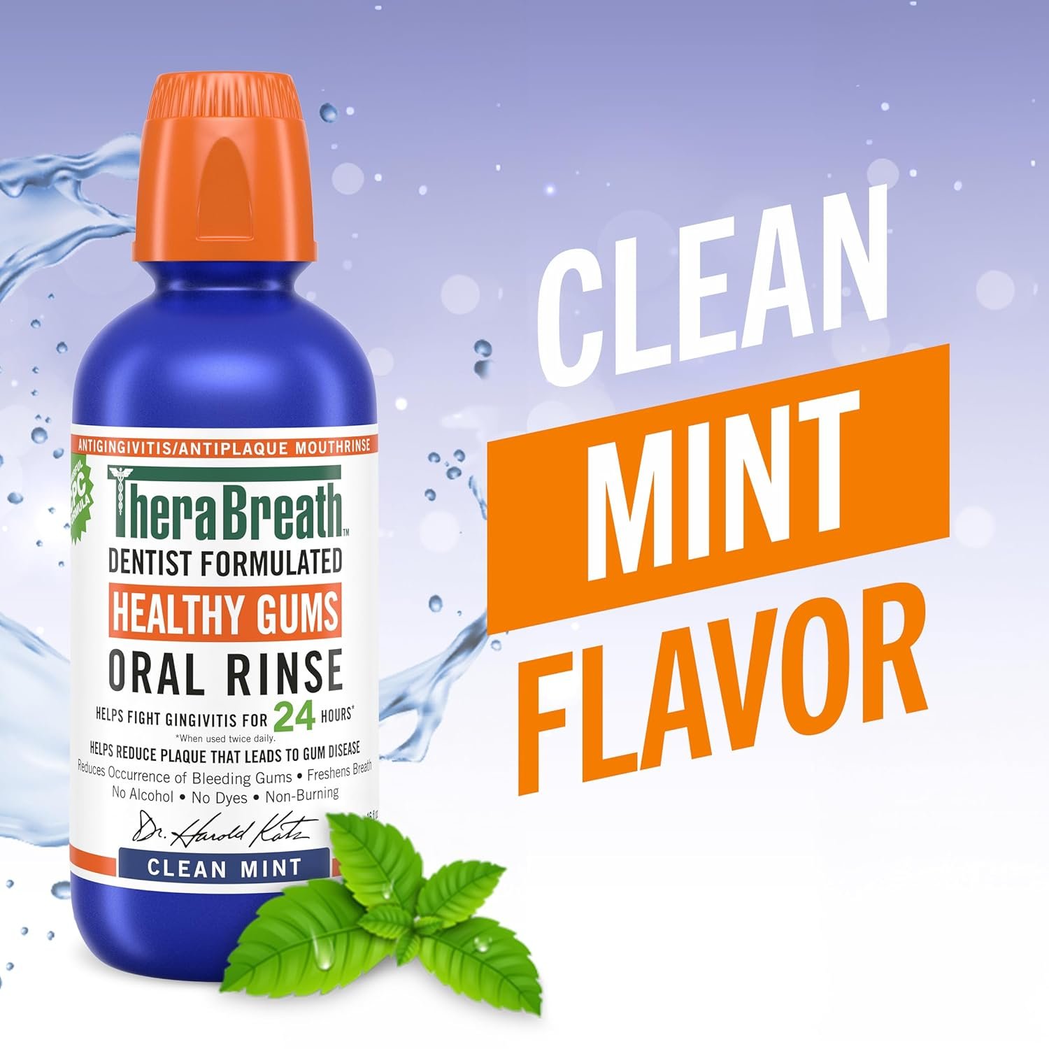 TheraBreath Healthy Gums Oral Rinse Clean Mint 500 ml – alcohol-free mouthwash for strong gums and fresh breath in Kenya