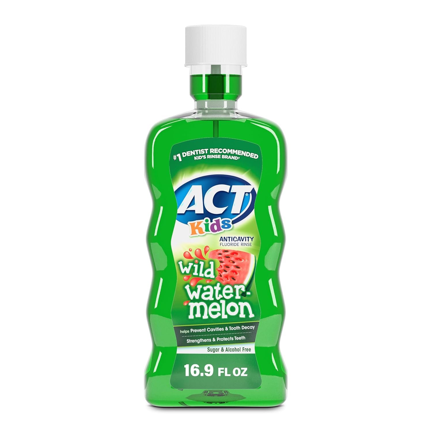 ACT® Kids Anticavity Fluoride Rinse – Wild Watermelon ACT® Kids Anticavity Fluoride Rinse – Wild Watermelon
