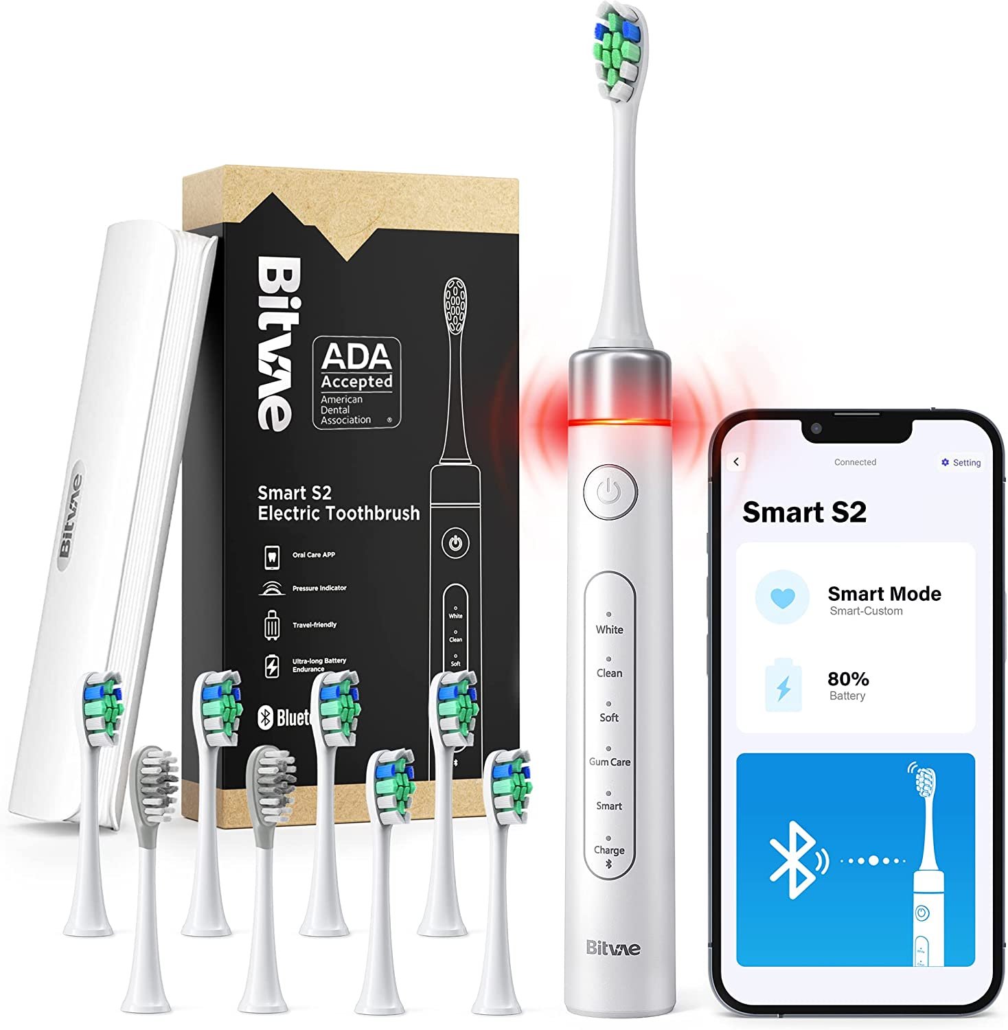 Bitvae Smart S2 Sonic Electric Toothbrush – ADA Accepted Bitvae Smart S2 Sonic Electric Toothbrush – ADA Accepted
