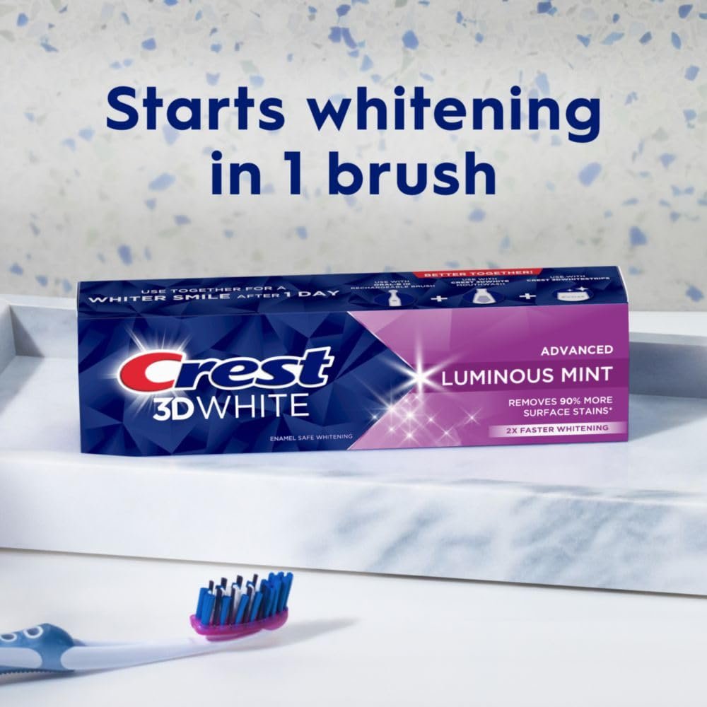 Crest 3DWhite Advanced Luminous Mint Toothpaste Crest 3DWhite Advanced Luminous Mint Toothpaste