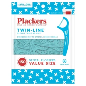 Plackers Twin-Line Dual Action Dental Flossers