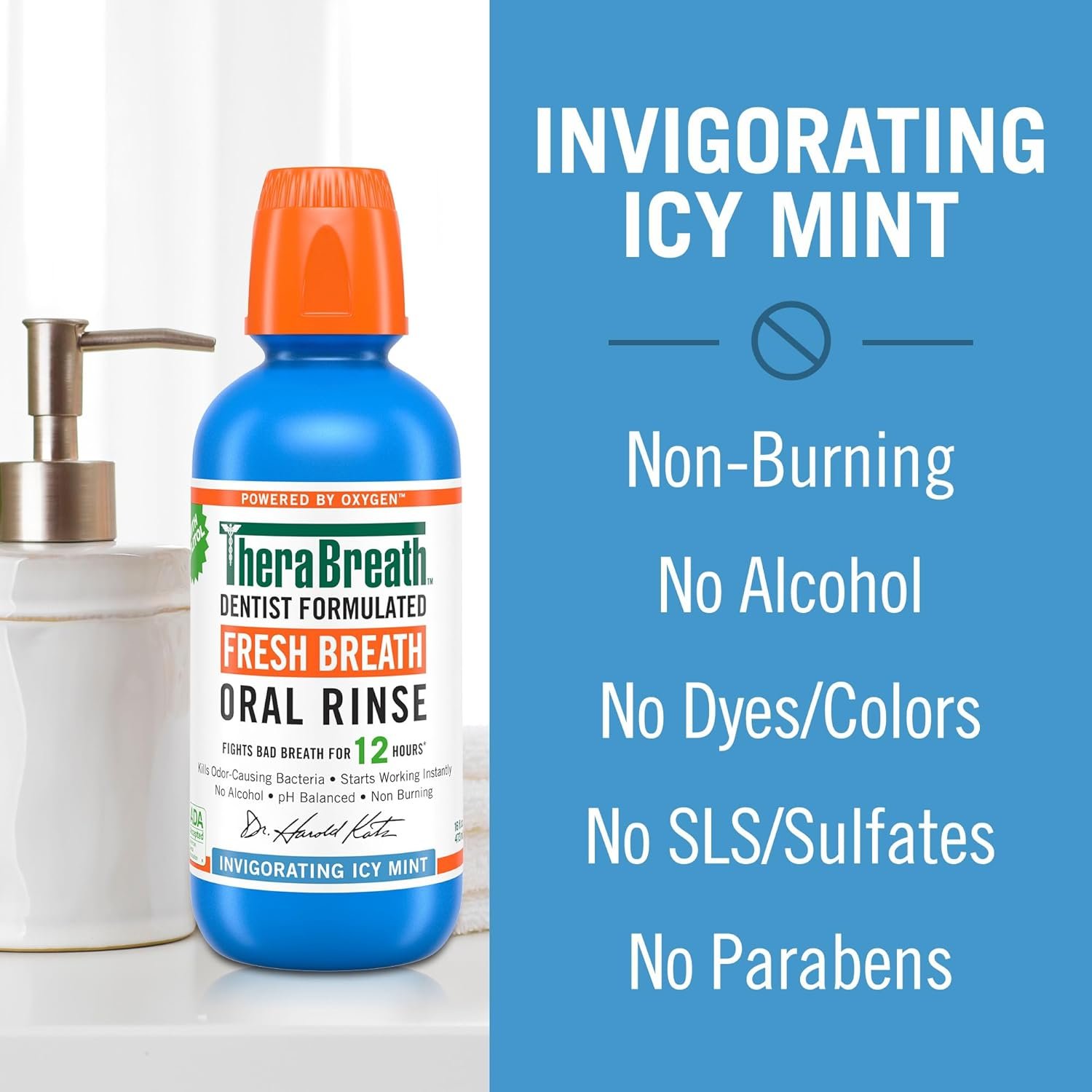 TheraBreath Fresh Breath Oral Rinse – Icy Mint TheraBreath Fresh Breath Oral Rinse – Icy Mint