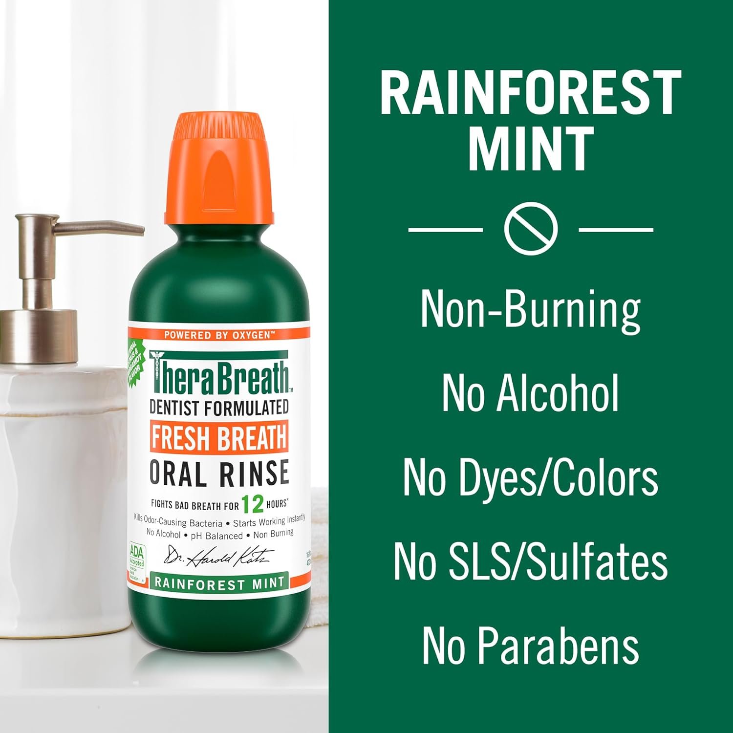 TheraBreath Fresh Breath Oral Rinse – Rainforest Mint TheraBreath Fresh Breath Oral Rinse – Rainforest Mint