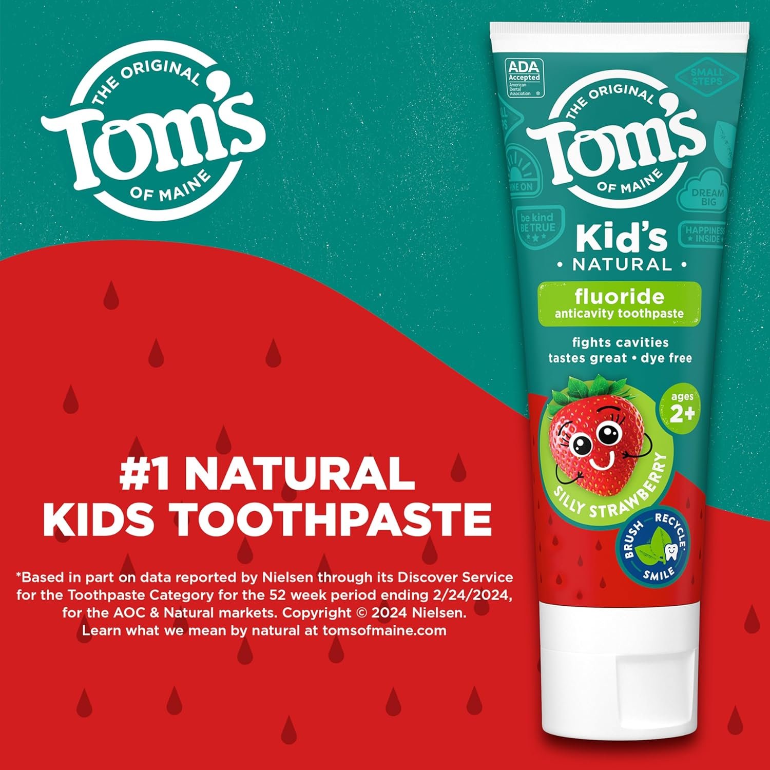 Tom's of Maine Kids Fluoride Toothpaste – Silly Strawberry 5.1 oz / 144g Tom's of Maine Kids Fluoride Toothpaste – Silly Strawberry 5.1 oz / 144g